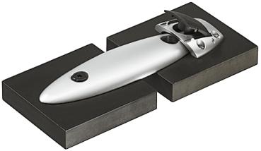 Tischplattenverbinder, Tischplatten trennbar, silberfarben, Bauhöhe: ca. 18mm